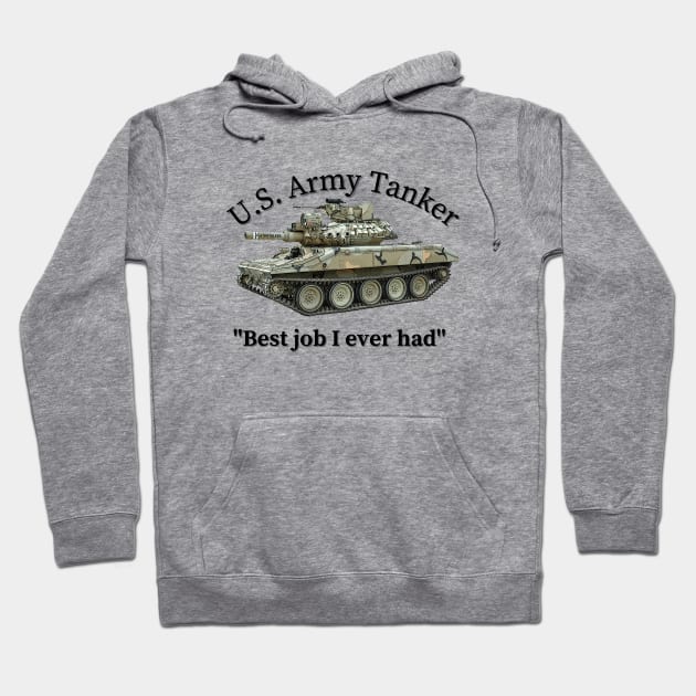 U.S. Army Tanker Best Job I Ever Had M551 Sheridan Hoodie by Toadman's Tank Pictures Shop